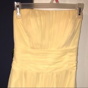 David’s Bridal Yellow Bridesmaid Dress